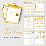 Bee themed Teacher Binder & Planner | Editable in Canva