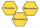Bee themed birthday chart hexagons