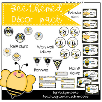 Preview of Bee themed decor pack