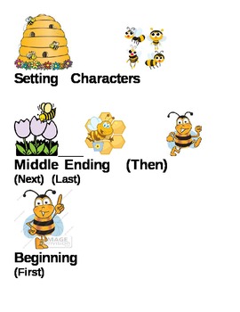 Preview of Bee themed story elements