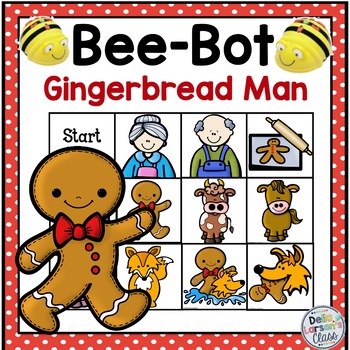 Preview of BeeBot Mat Gingerbread Man Re-Tell