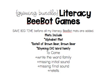 Preview of {Growing Bundle} Literacy BeeBot Games