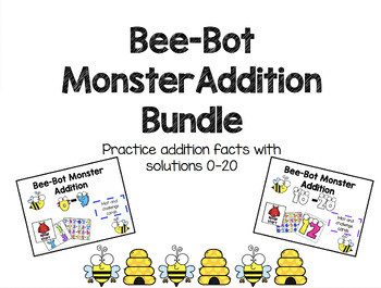 Preview of BeeBot Monster Addition Bundle: Facts 0-20