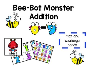 Preview of BeeBot Monster Addition Facts 0-9