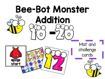 Preview of BeeBot Monster Addition Facts 10-20