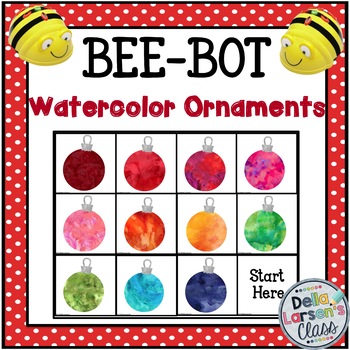 Preview of BeeBot Watercolor Ornaments {Hour of Code Appreciation FREEBIE}