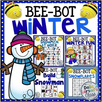 Preview of BeeBot Mat Coding and Robotics Activities Winter BUNDLE