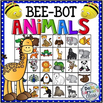 Preview of BeeBot Mat Zoo Animals