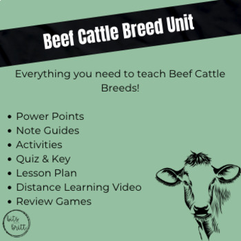 Preview of Beef Cattle Breeds Unit