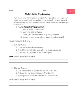 Preview of Beef Cattle Cross Breeding Worksheet