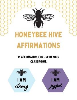 Preview of Beehive Affirmations for the Classroom