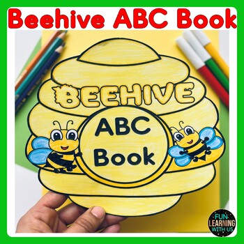 Preview of Beehive Alphabet Book | Bugs Insects Spring ABC Tracing Worksheets 