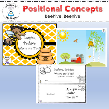 Preview of Positional Words - Beehive, Beehive, Where are You?