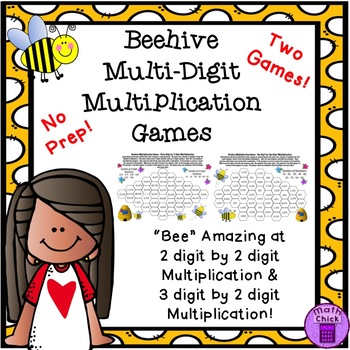 Preview of Beehive Multiplication Games (2 digit by 2 digit and 3 digit by 2 digit)