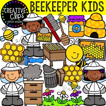 Preview of Beekeeper Clipart {Summer and Spring Kids, Bee Clipart}
