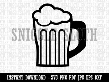 Beer Mug Foam Clipart SVG PNG EPS PDF