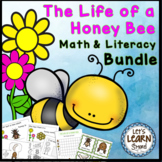 Bees Life Cycle Math Literacy & Science - Bee Themed Activ