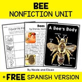 Bee Activities Nonfiction Unit + FREE Spanish