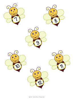 Bees - Beehive Number Recognition 1 - 20 by Happy Teachers Garden