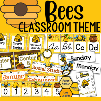 Popvcly Bee Table Decor Signs Bee Classroom Decorations Bee Decorations for  Classroom Bee Themed Classroom Bee Stuff Bumble Bee Decorations for Home