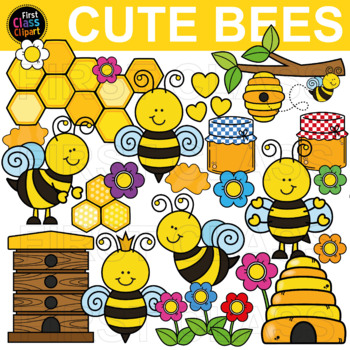 Preview of Bees Clip Art