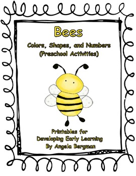 Preview of Bees ~ Color, Shapes, and Numbers (Preschool Activities)