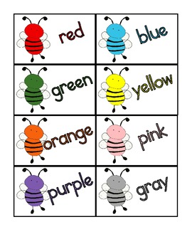 bees color shapes and numbers preschool activities tpt