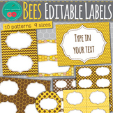 Bees Editable Labels
