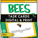 Bees Task Cards Print and Digital - Distance Learning