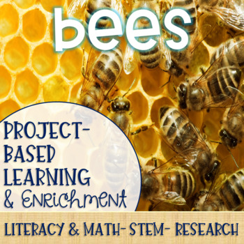 Preview of Bees Themed Makerspace Project Based Learning and Enrichment Task Cards