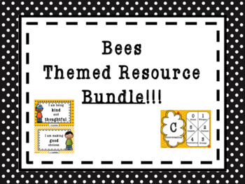 Preview of Bees Themed Resources Bundle!