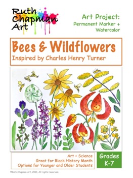 Preview of Bees & Wildflowers in Watercolor: Art Lesson Inspired by Charles H. Turner
