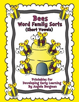 Preview of Bees - Word Family Sorts