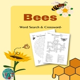 Bees Word Search and Crossword Puzzle