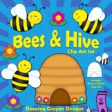 Bees and Beehive Clip Art