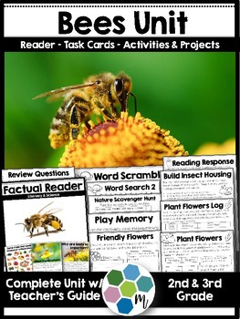 Preview of Bees and Pollination Unit & Nonfiction Reader Bundle! [Science & Literacy]