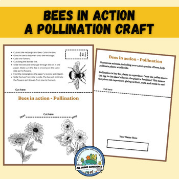 Preview of Bees in Action! Pollination Activity and Bee Craft