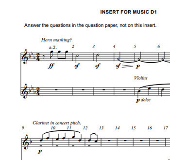 Preview of Beethoven 5th Mvt 1 & 2 - OG Paper 1 - D1 & 2  Mocks - Cambridge IGCSE Music