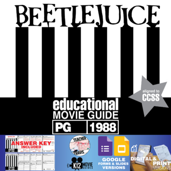 Preview of Beetlejuice Movie Guide | Questions | Worksheet | Google Formats (PG - 1988)