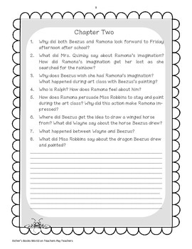 Beezus And Ramona Novel Study Packet By Esther S Books World Tpt