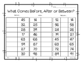 Before, After or Between? Math Number Sense Worksheet