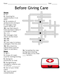 Skin care Crossword - WordMint