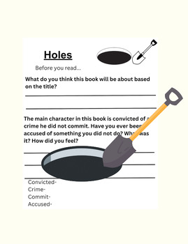 Preview of Before Reading the Book Holes
