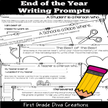 End of the Year Writing Activities | Social Emotional Learning Prompts