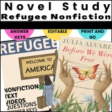 Before We Were Free Julia Alvarez Novel Study -Refugee Non
