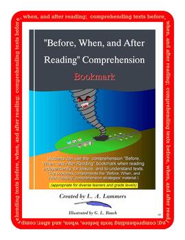 Preview of Before, When, and After Reading Comprehension Bookmark for School and Home