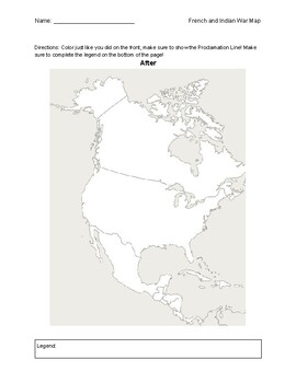 Before and After French and Indian War Map by Aaron Blankenship | TPT