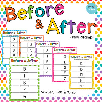 before and after sequencing numbers 1 20 by pencil and