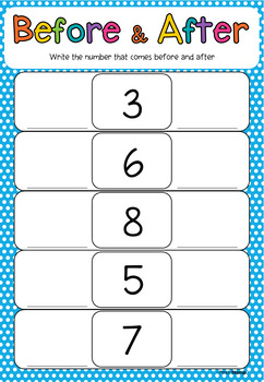 before and after sequencing numbers 1 20 by pencil and