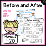 Before and After numbers 1-20 (Color and B&W)
